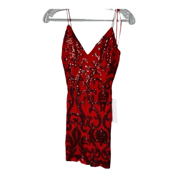 Lovely Day Red Sequin Dress - Picture 5 of 10